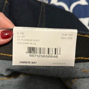 Harbor Bay, men’s jeans, indigo color, size 50x30.